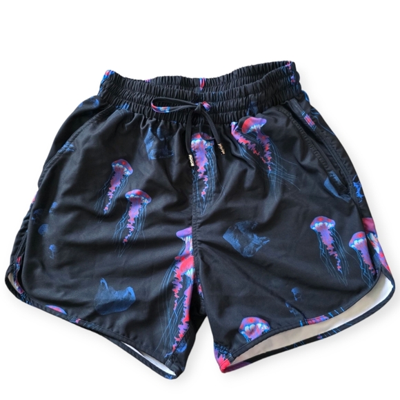 Tropical Black JellyBags Swim Shorts, Mens Size Large - Picture 3 of 6